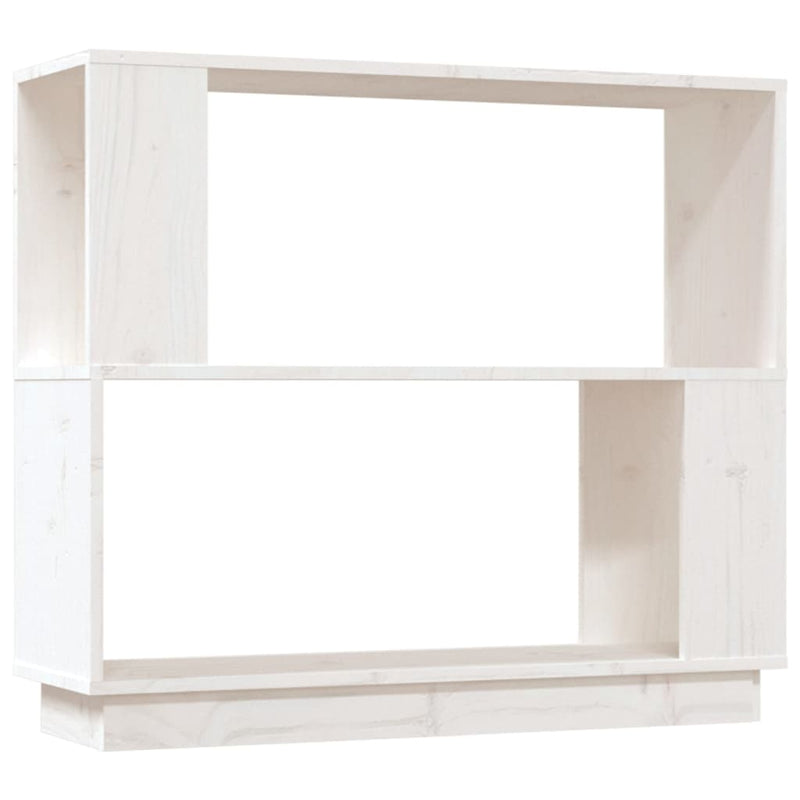 vidaXL fehér tömör fenyőfa könyvszekrény/térelválasztó 80 x 25 x 70 cm