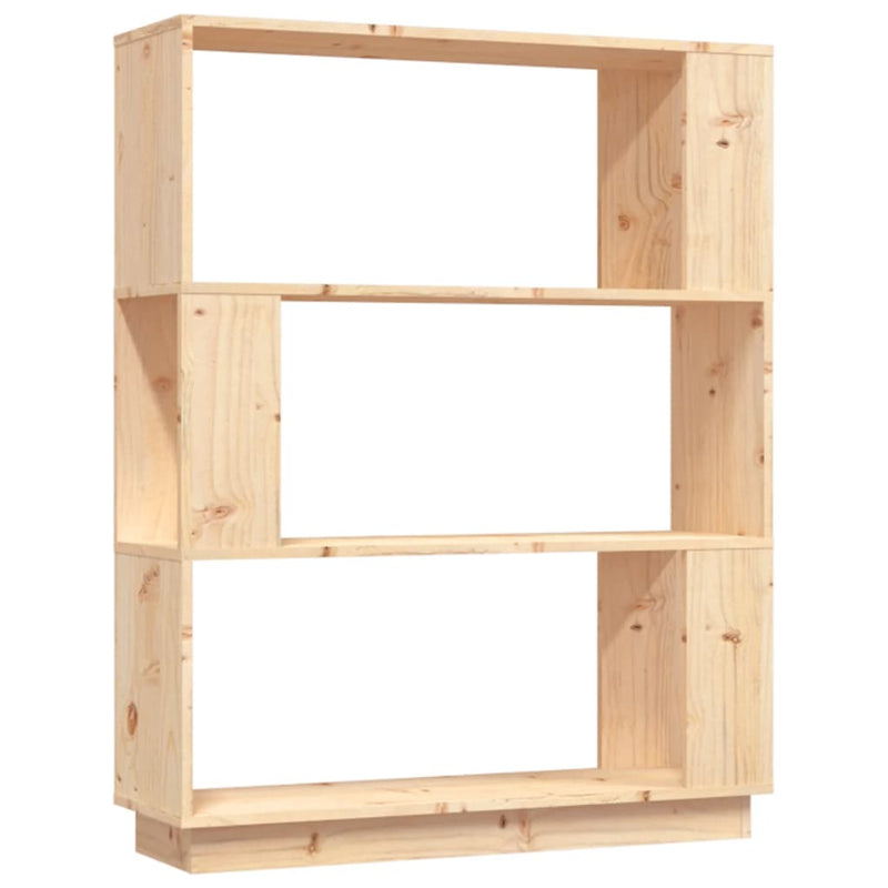vidaXL tömör fenyőfa könyvszekrény/térelválasztó 80 x 25 x 101 cm