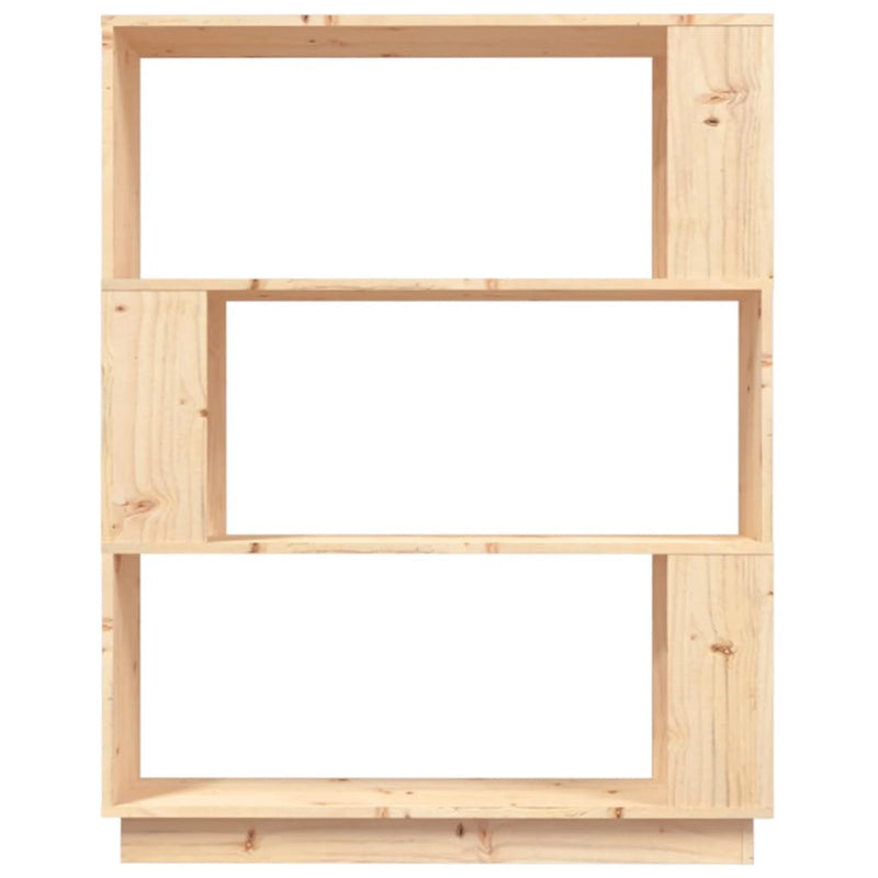 vidaXL tömör fenyőfa könyvszekrény/térelválasztó 80 x 25 x 101 cm