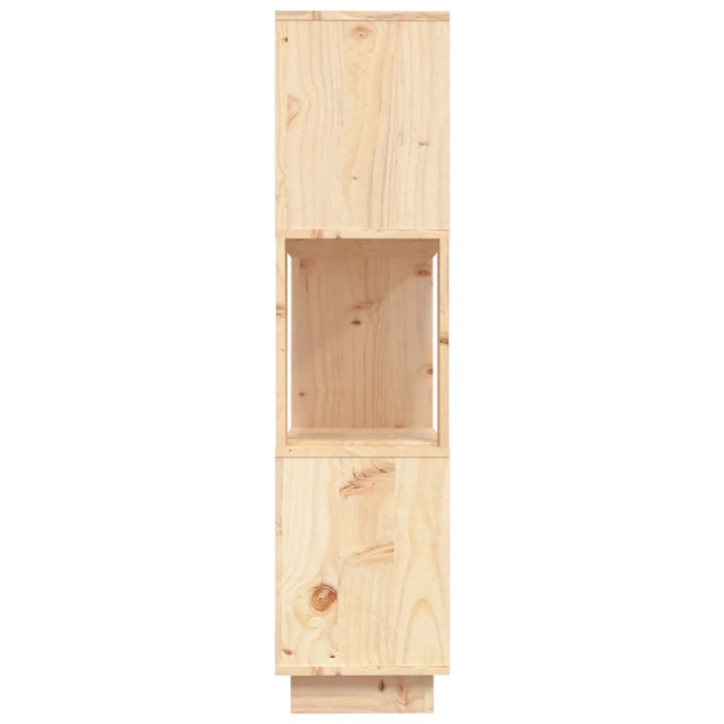 vidaXL tömör fenyőfa könyvszekrény/térelválasztó 80 x 25 x 101 cm