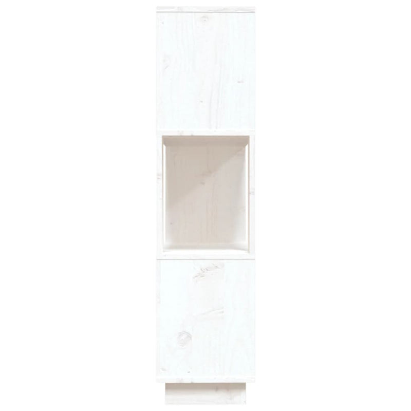 vidaXL fehér tömör fenyőfa könyvszekrény/térelválasztó 80x25x101 cm