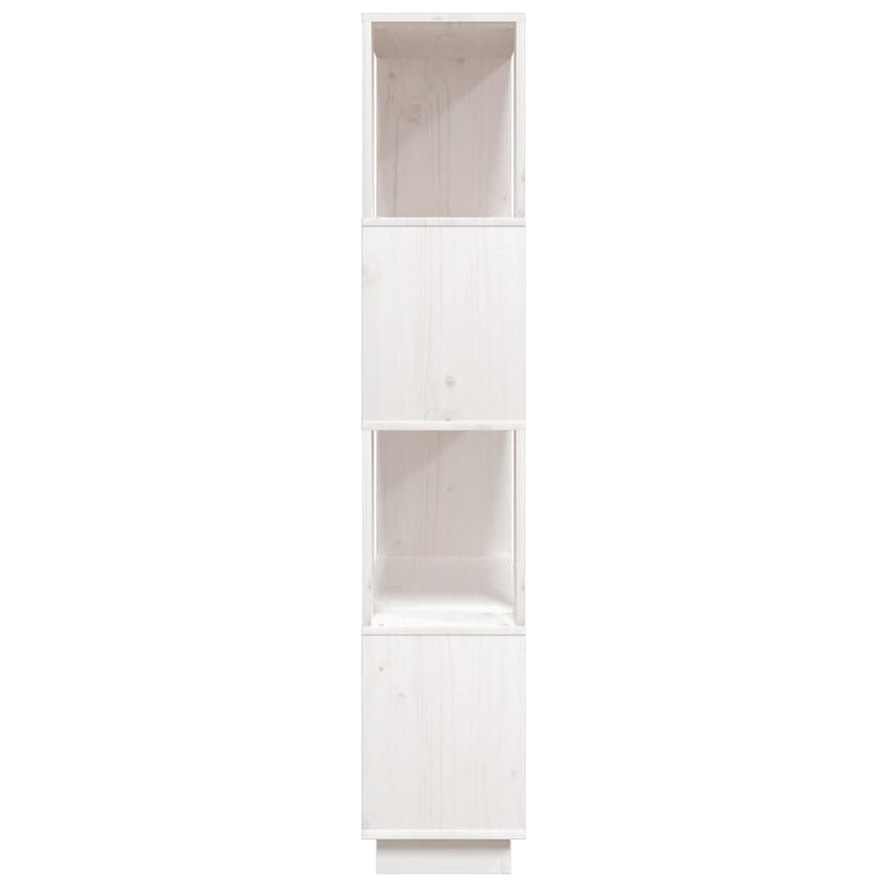 vidaXL fehér tömör fenyőfa könyvszekrény/térelválasztó 80x25x132 cm