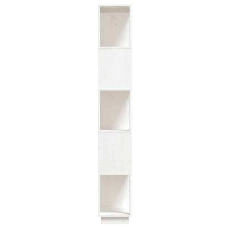 vidaXL fehér tömör fenyőfa könyvszekrény/térelválasztó 80x25x163,5 cm