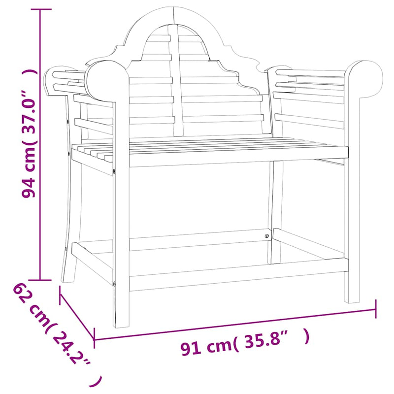 vidaXL 2 db tömör tíkfa kerti szék 91 x 62 x 94 cm