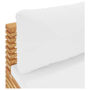 vidaXL tömör tíkfa kerti középső kanapé krémszínű párnákkal