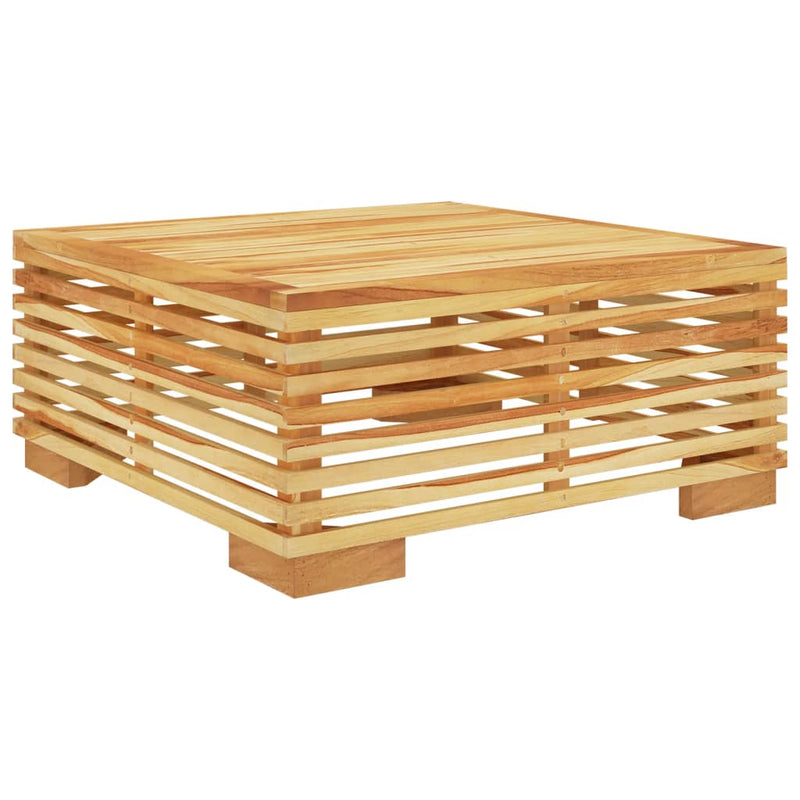 vidaXL tömör tíkfa kerti dohányzóasztal 69,5 x 69,5 x 31 cm