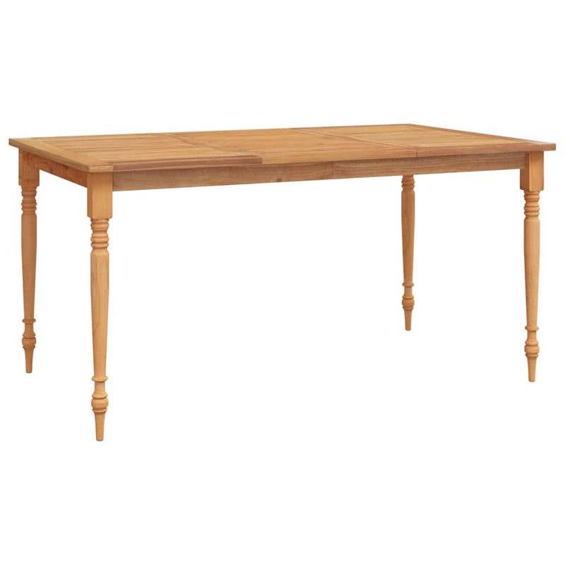 vidaXL tömör tíkfa Batavia asztal 150 x 90 x 75 cm