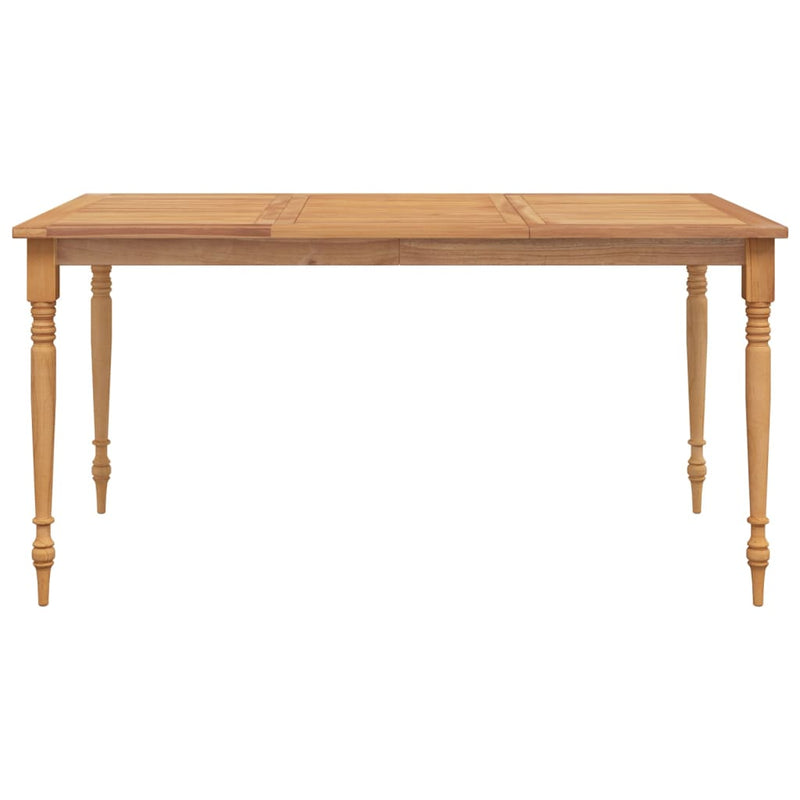 vidaXL tömör tíkfa Batavia asztal 150 x 90 x 75 cm
