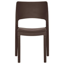 vidaXL 2 db mokka színű polipropilén kerti szék