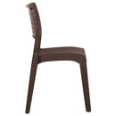 vidaXL 2 db mokka színű polipropilén kerti szék