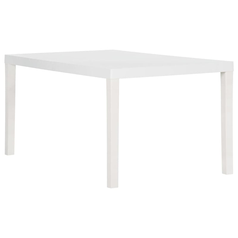 vidaXL fehér polipropilén kerti asztal 150 x 90 x 72 cm