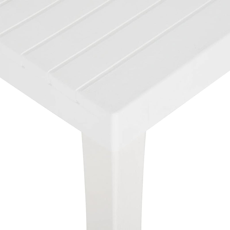 vidaXL fehér polipropilén kerti asztal 150 x 90 x 72 cm
