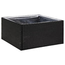 vidaXL fekete polyrattan kerti ültetőláda 80 x 80 x 40 cm