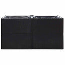 vidaXL fekete polyrattan kerti ültetőláda 157x80x80 cm