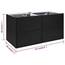 vidaXL fekete polyrattan kerti ültetőláda 157x80x80 cm