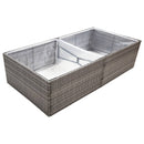 vidaXL szürke polyrattan kerti ültetőláda 157 x 80 x 40 cm