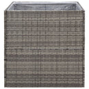 vidaXL szürke polyrattan kerti ültetőláda 80x80x80 cm