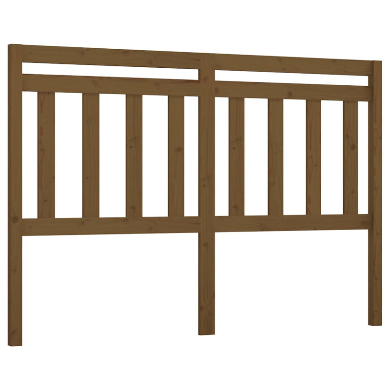 vidaXL mézbarna tömör fenyőfa ágyfejtámla 126 x 4 x 100 cm