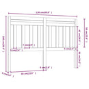 vidaXL mézbarna tömör fenyőfa ágyfejtámla 126 x 4 x 100 cm