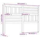 vidaXL fehér tömör fenyőfa ágy fejtámla 126 x 4 x 100 cm
