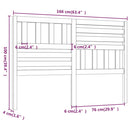 vidaXL mézbarna tömör fenyőfa ágyfejtámla 166 x 4 x 100 cm