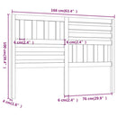 vidaXL fekete tömör fenyőfa ágyfejtámla 166 x 4 x 100 cm