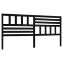 vidaXL fekete tömör fenyőfa ágyfejtámla 206 x 4 x 100 cm