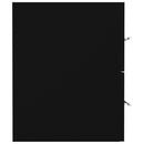 vidaXL fekete forgácslap mosdószekrény beépített mosdókagylóval