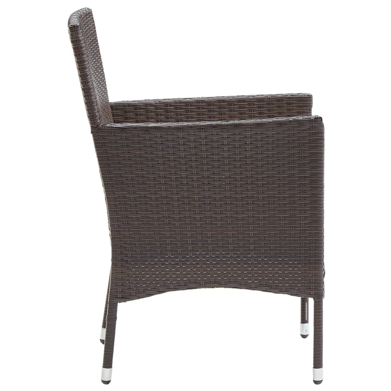 vidaXL 2 db barna polyrattan kerti étkezőszék