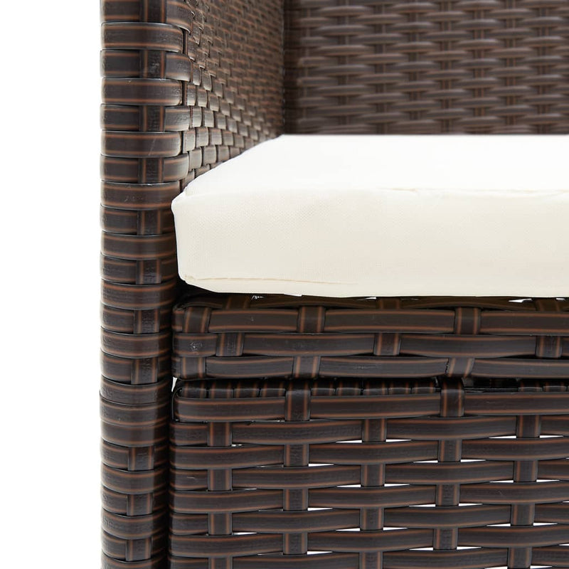 vidaXL 4 db barna polyrattan kerti étkezőszék