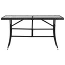 vidaXL fekete polyrattan kerti asztal 140 x 80 x 74 cm