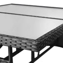 vidaXL fekete polyrattan kerti asztal 140 x 80 x 74 cm