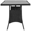 vidaXL fekete polyrattan kerti asztal 170 x 80 x 74 cm