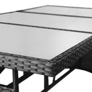 vidaXL fekete polyrattan kerti asztal 170 x 80 x 74 cm