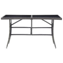 vidaXL szürke polyrattan kerti asztal 140 x 80 x 74 cm
