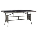 vidaXL szürke polyrattan kerti asztal 170 x 80 x 74 cm