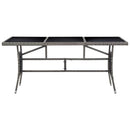 vidaXL szürke polyrattan kerti asztal 170 x 80 x 74 cm