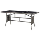 vidaXL szürke polyrattan kerti asztal 170 x 80 x 74 cm