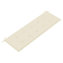 vidaXL tömör tíkfa Batavia pad krémszínű párnával 150 cm