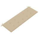 vidaXL tömör tíkfa Batavia pad bézs párnával 150 cm