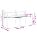 vidaXL tömör tíkfa Batavia pad bézs párnával 150 cm