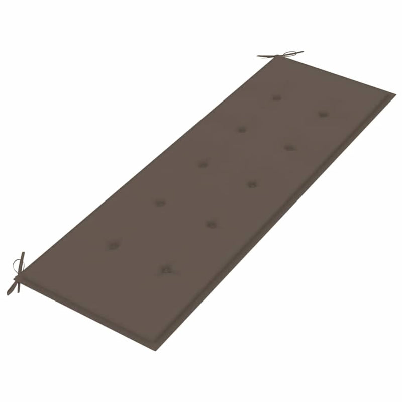 vidaXL tömör tíkfa Batavia pad tópszínű párnával 150 cm