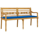 vidaXL tömör tíkfa Batavia pad királykék párnával 150 cm