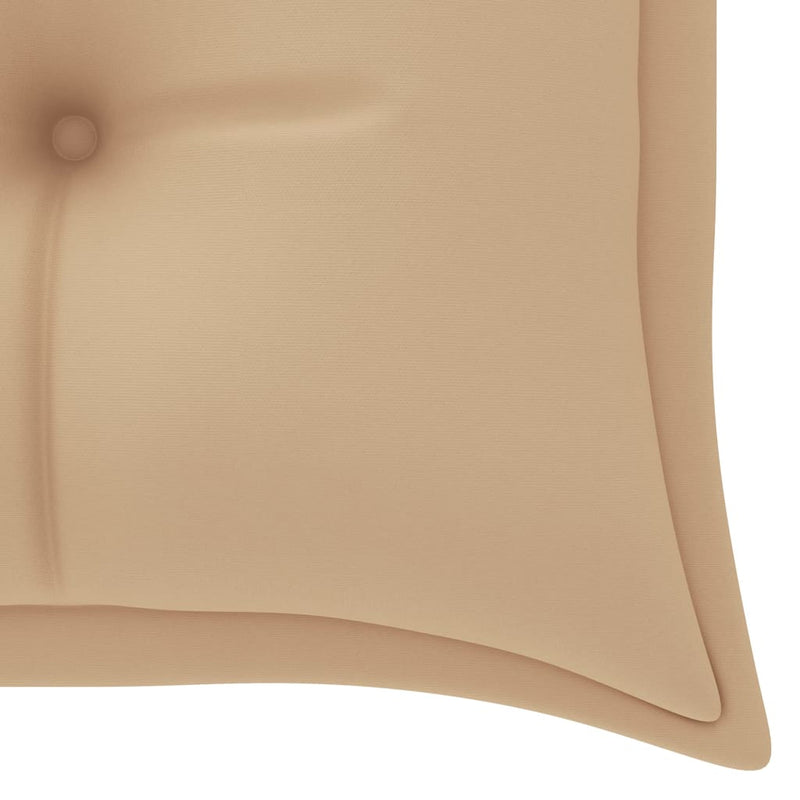 vidaXL tömör tíkfa Batavia pad bézs párnával 150 cm