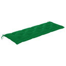 vidaXL tömör tíkfa Batavia pad zöld párnával 150 cm