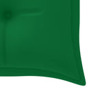 vidaXL tömör tíkfa Batavia pad zöld párnával 150 cm