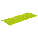 vidaXL tömör tíkfa Batavia pad világoszöld párnával 150 cm