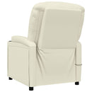vidaXL krémfehér műbőr masszázsfotel