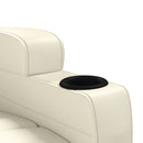 vidaXL krémfehér műbőr masszázsfotel