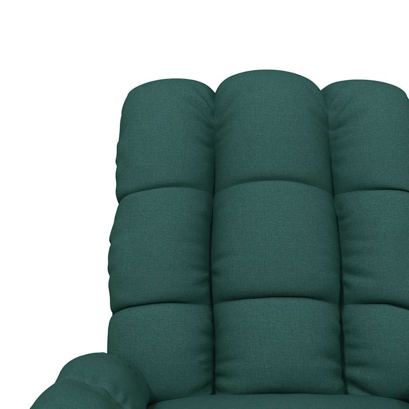 vidaXL sötétzöld szövet masszázsfotel